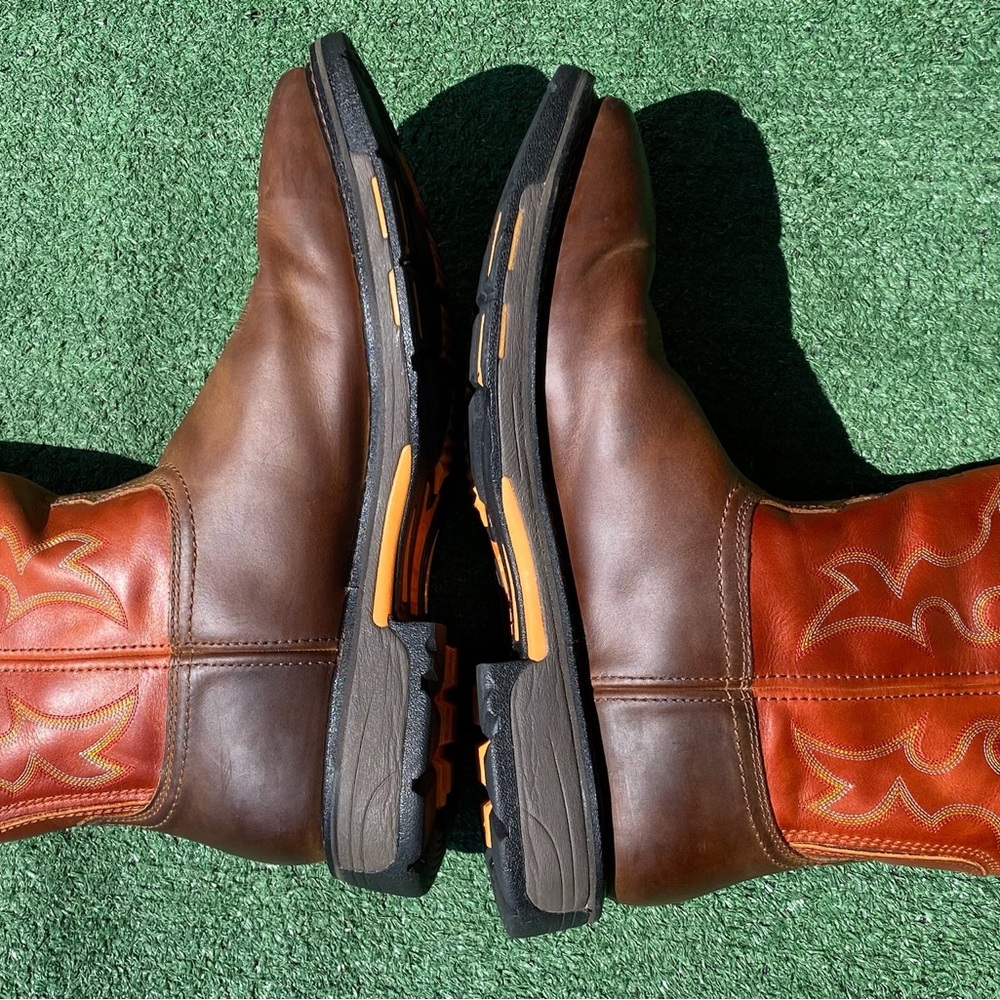 Ariat Workhog Leather Square Soft Toe Western Wor… - image 8